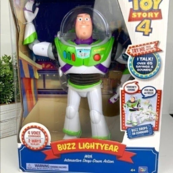 Disney Pixar Other - NEW! Buzz Lightyear Drop Down Action Doll